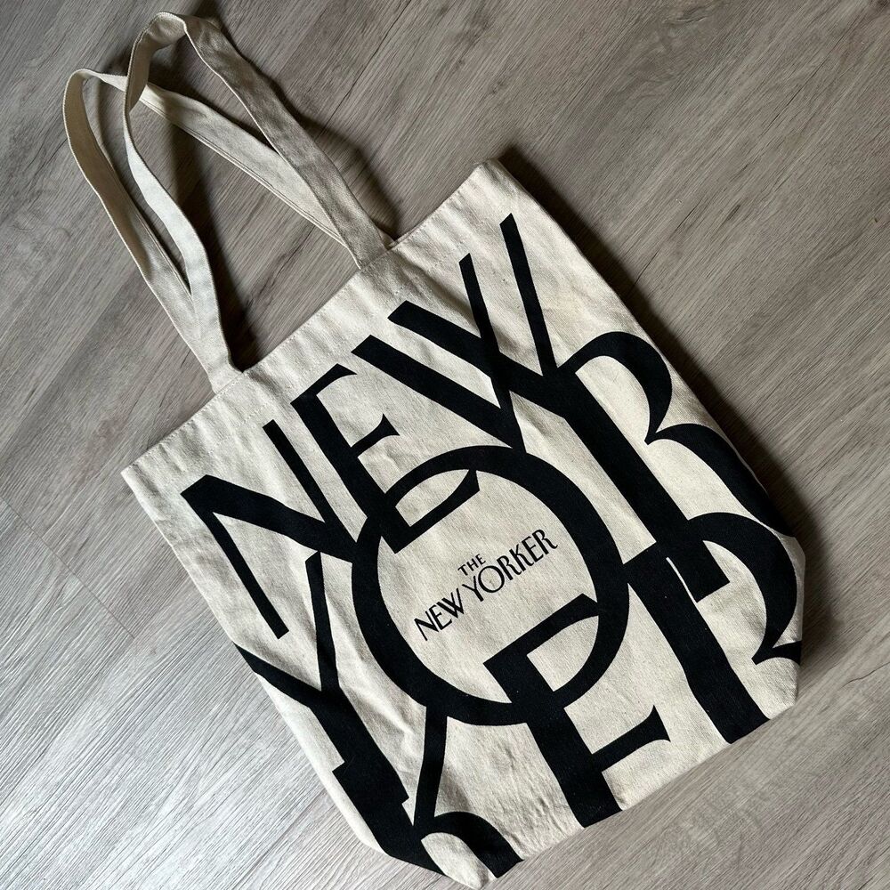 The New Yorker Magazine Cotton Canvas Spell Out Tote Bag
